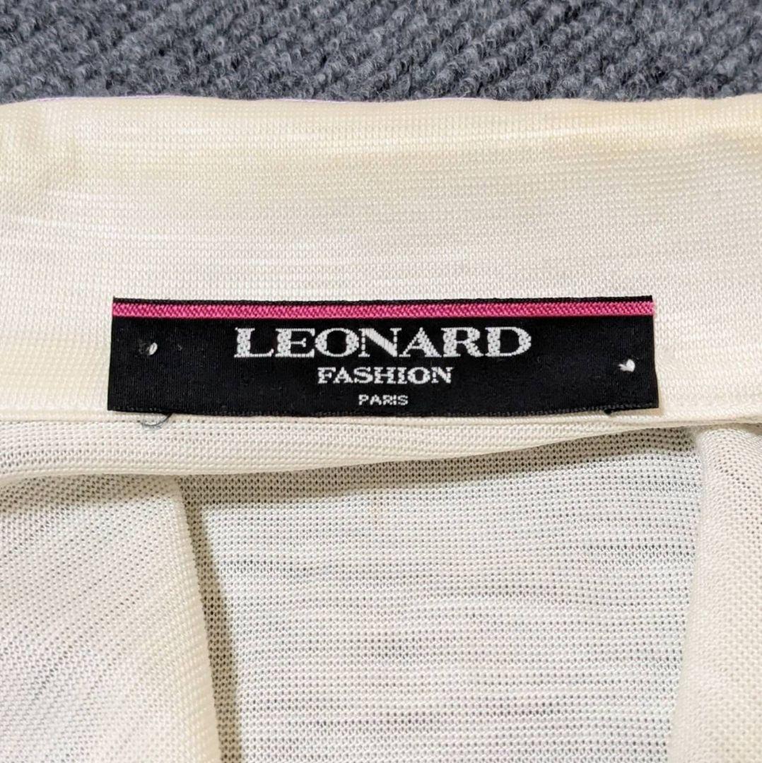 LEONARD レオナール ジャケット トリム リネン L