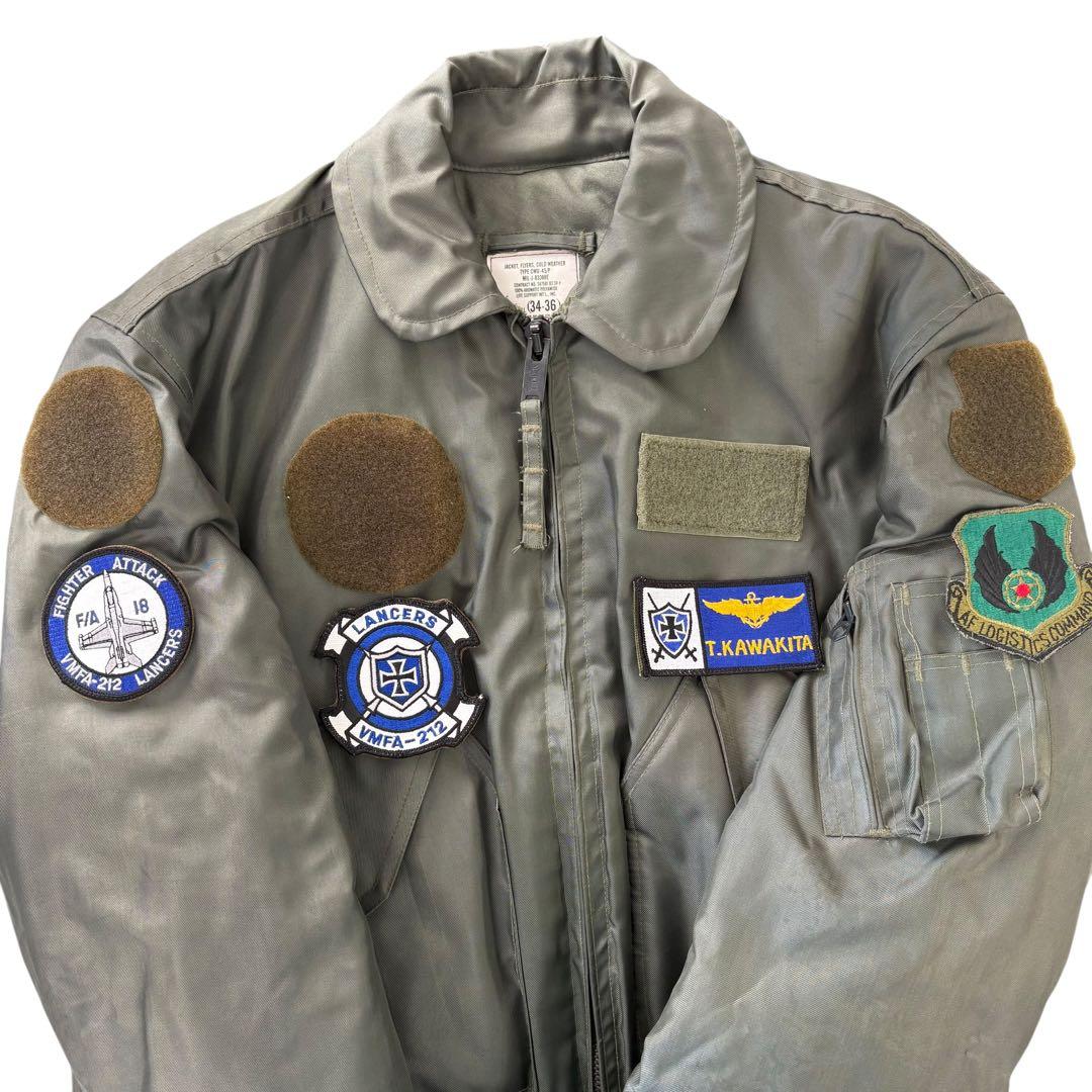 I02 美品 CWU-45/P フライトジャケット 米軍実物 ミリタリー カーキ