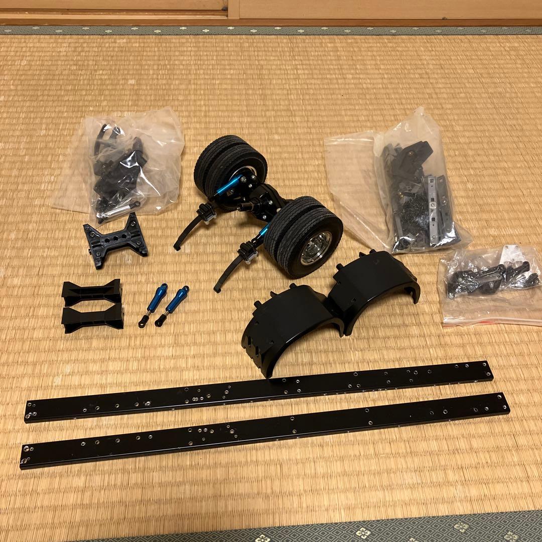 タミヤ　1/14 トレーラー　ベンツ　フラットベッド　セット　2デフ用部品付き