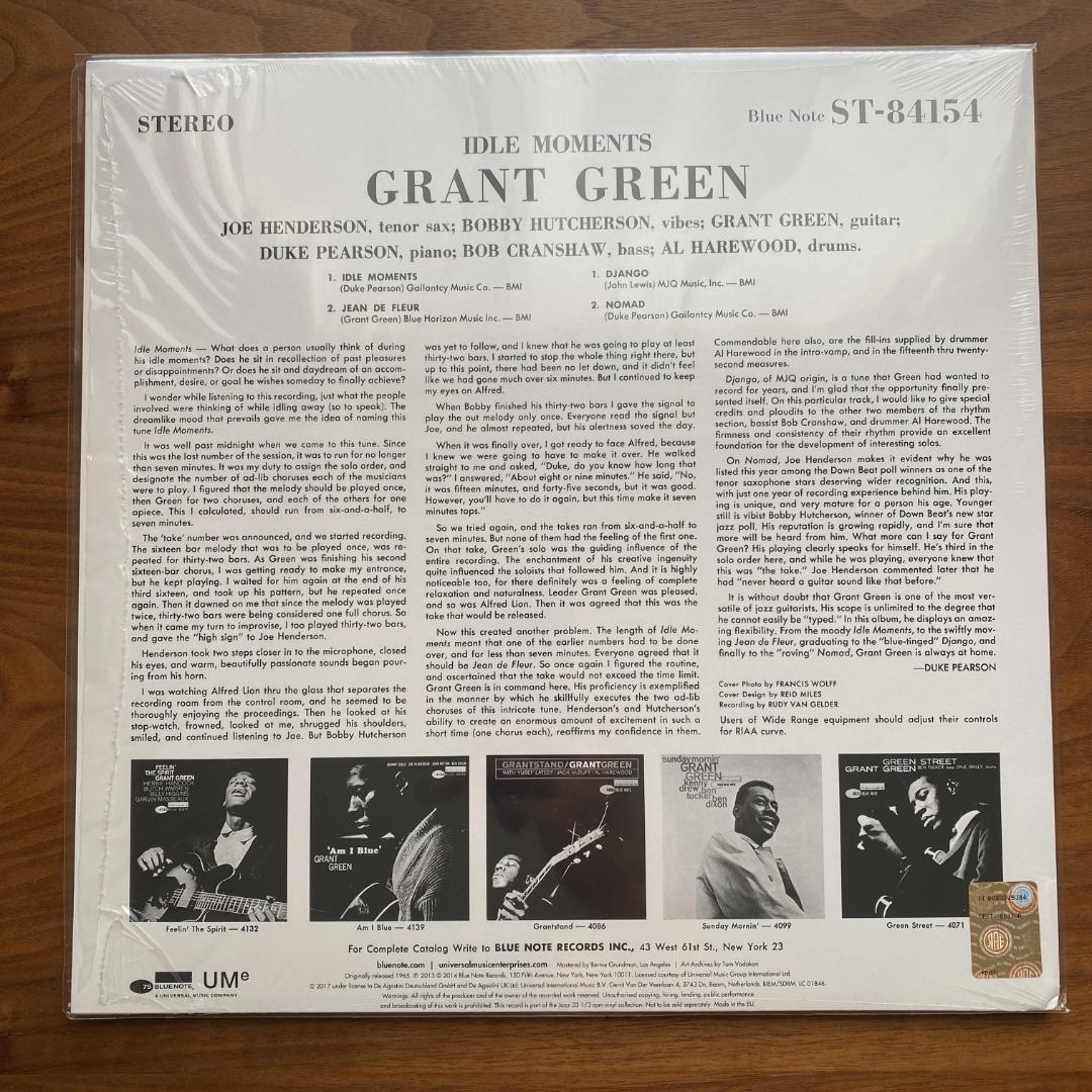 洋楽 LP Grant Green Idle Moments BST 84154 US