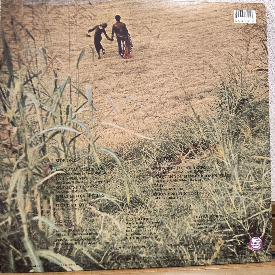 AL GREEN/LET'S STAY TOGETHER 緑色レコード　ソウル