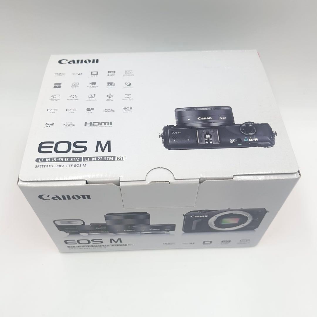 極上品　Canon ミラーレス一眼カメラ EOS M ダブルレンズキット　レッド