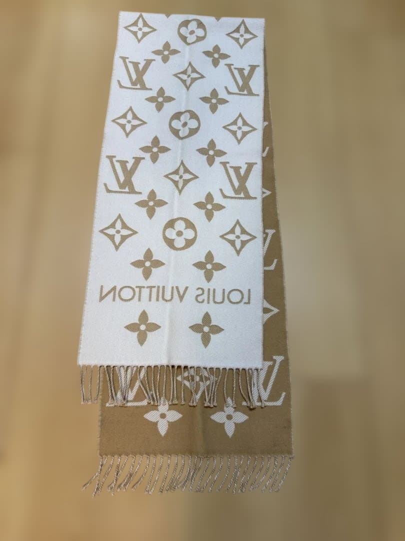 LOUIS VUITTON モノグラムマフラー エセンシャルベージュ
