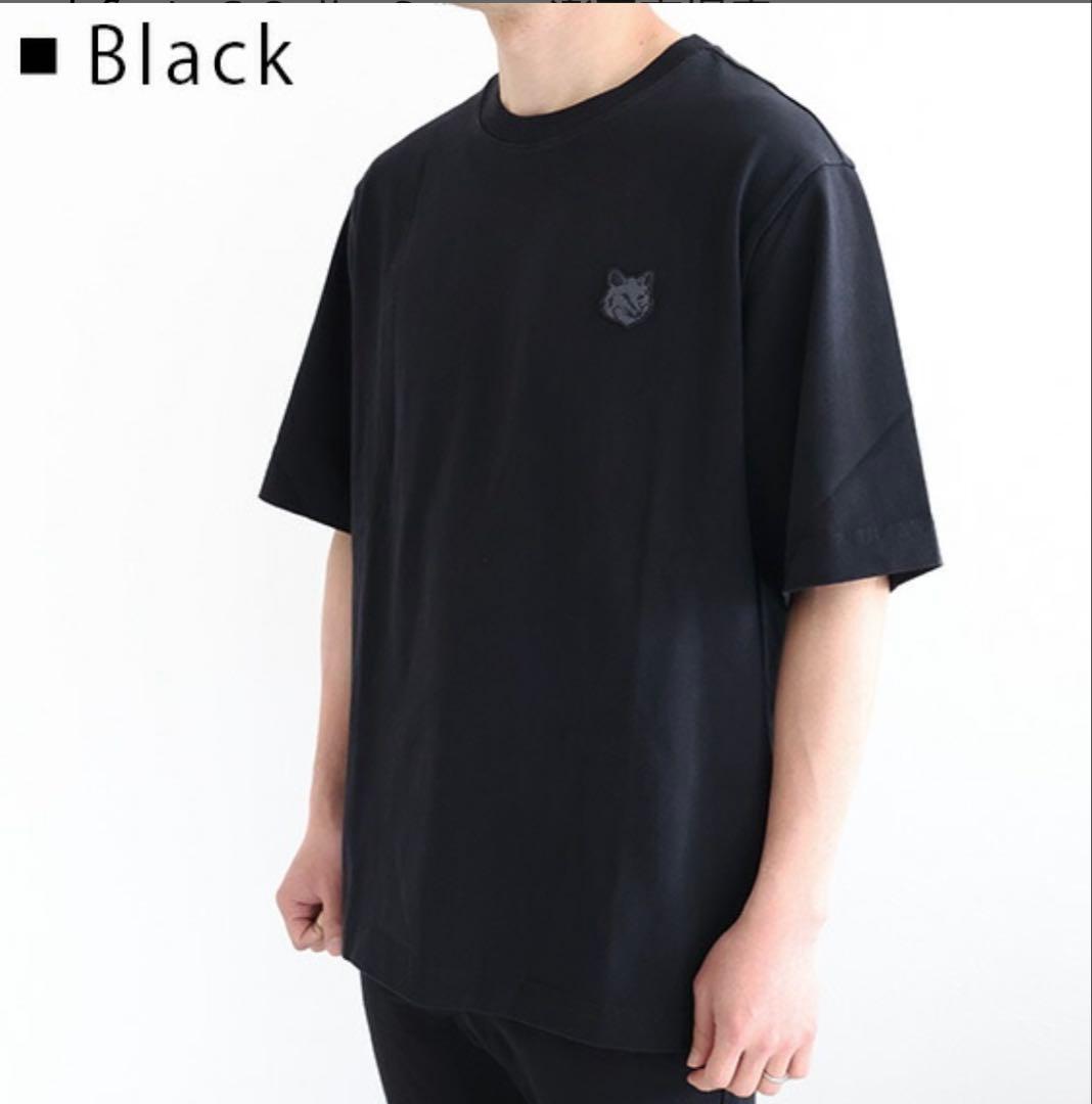 メゾンキツネボールドフォックスヘッドパッチオーバーサイズTシャツ