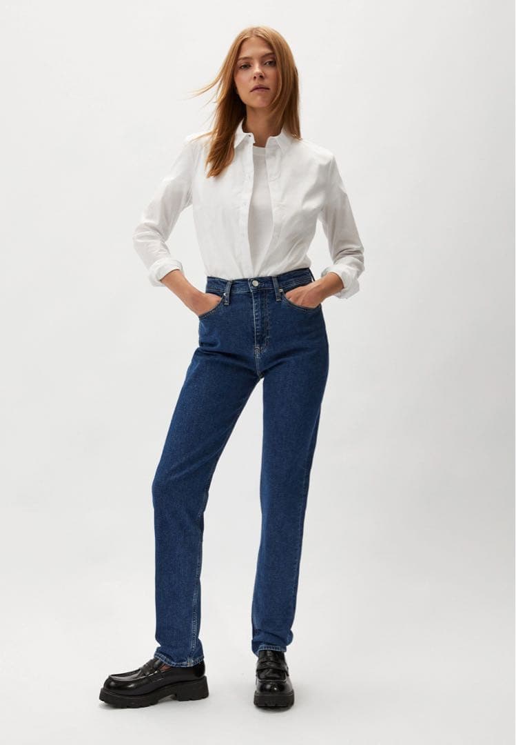 【  Jeans】まぁ ハイウエストストレートデニム