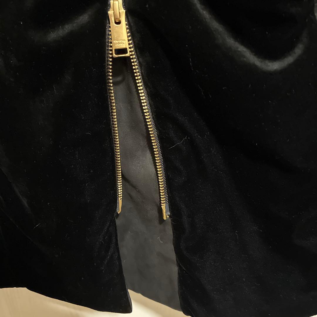 SONIA RYKIELコレクション　ブラックベルベットコート 44