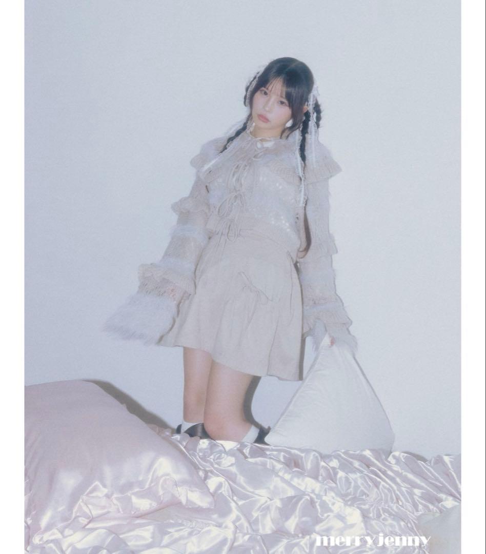 merryjenny fluffy border cardigan 村川緋杏着用