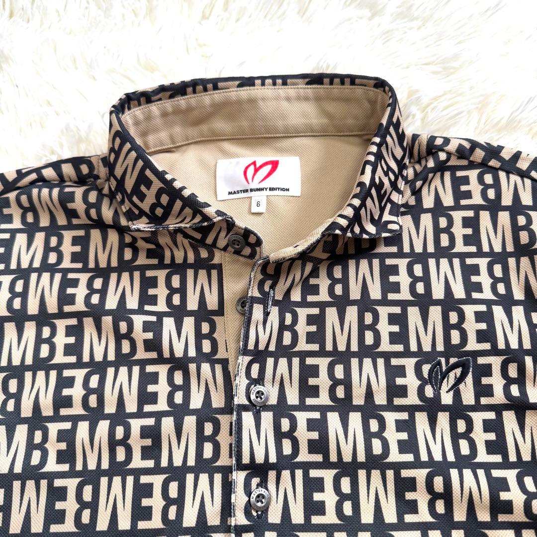 【新品同様】マスターバニーエディション　ロゴ刺繍　半袖ポロシャツ　XL ベージュ