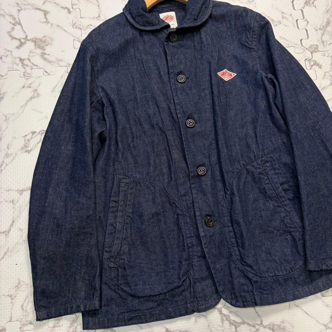 美品✨ ダントン デニム カバーオール インディゴ 40size ゆったりサイズ