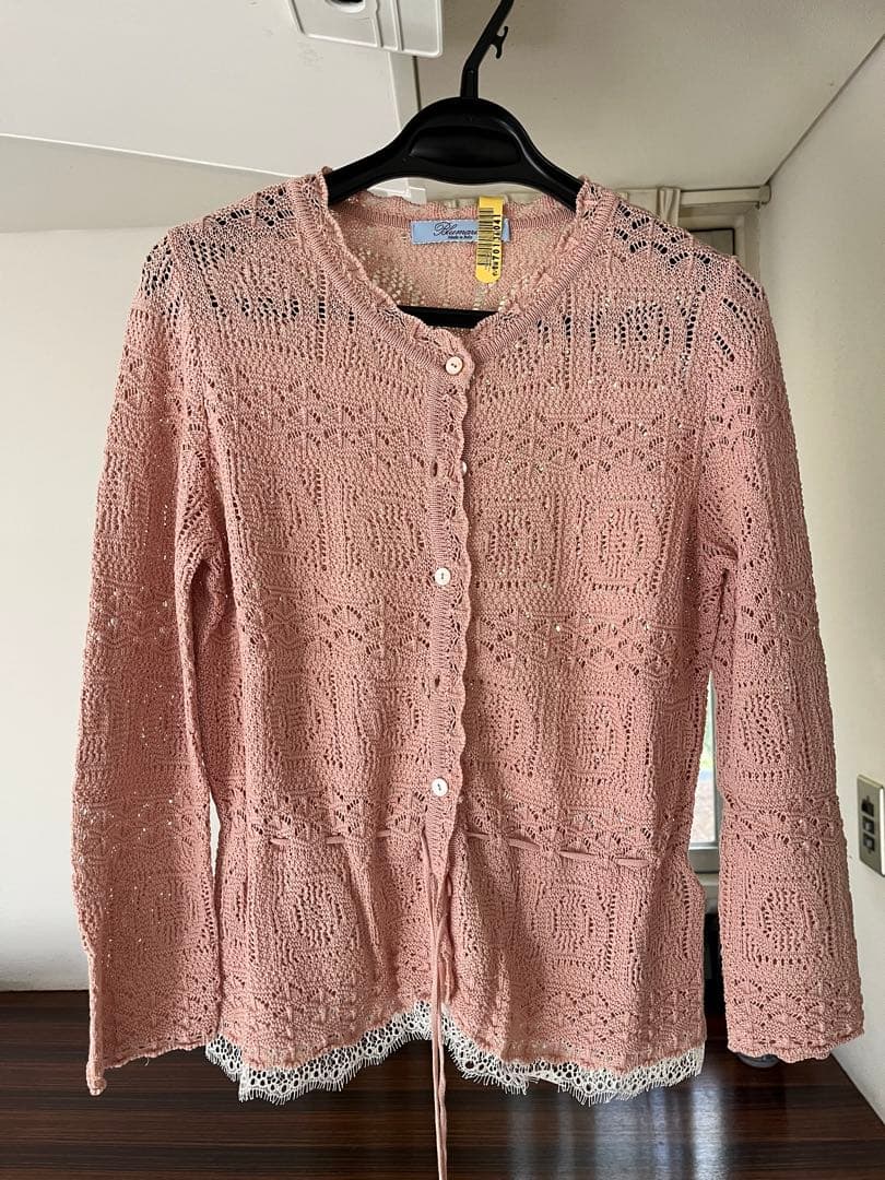 Blumarine ピンク ニットカーディガン