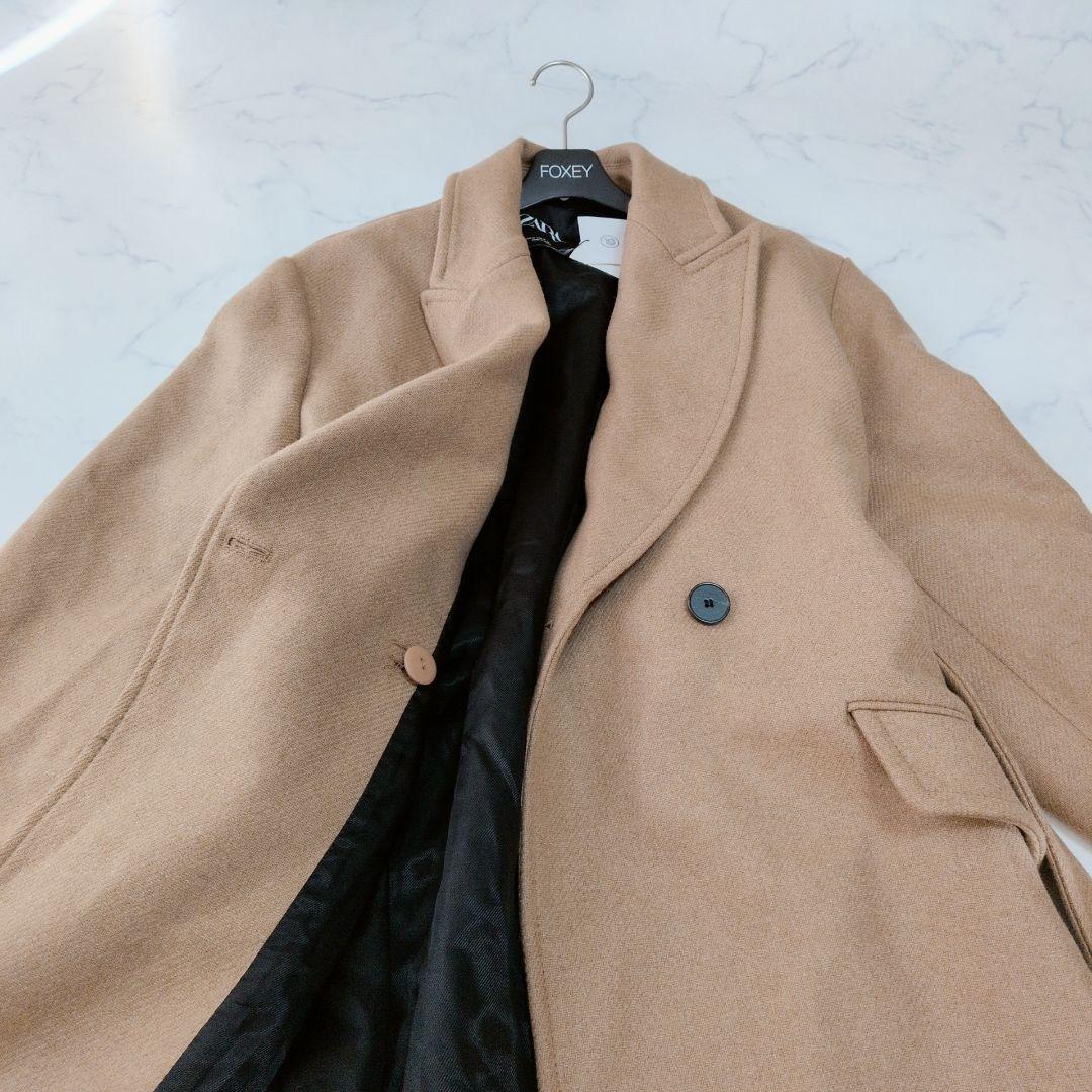【新品】ZARA ザラ ロングコート ダブル ベルト付き M