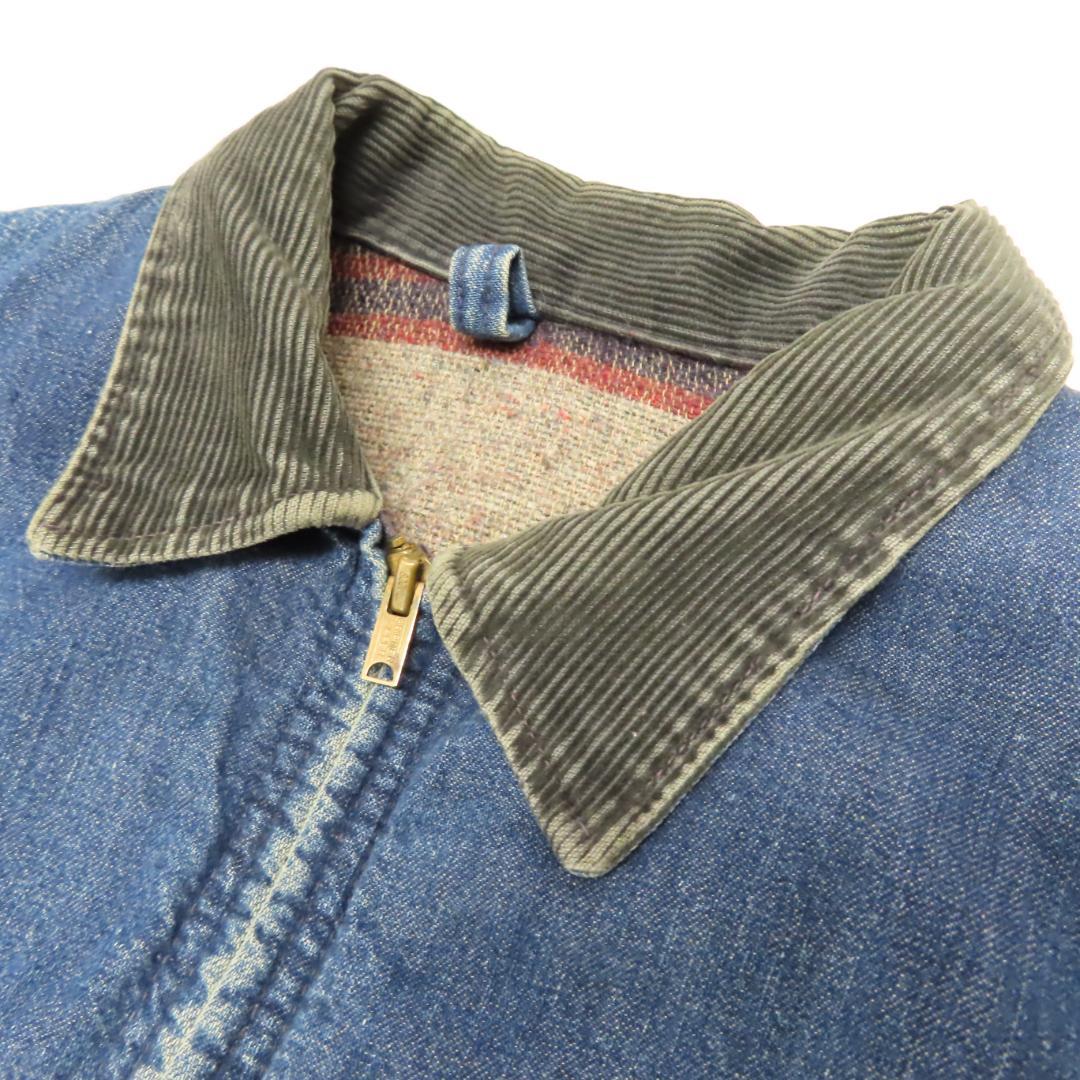 60s VINTAGE 裏ブランケット GRIPPERジップ デニム ジャケット