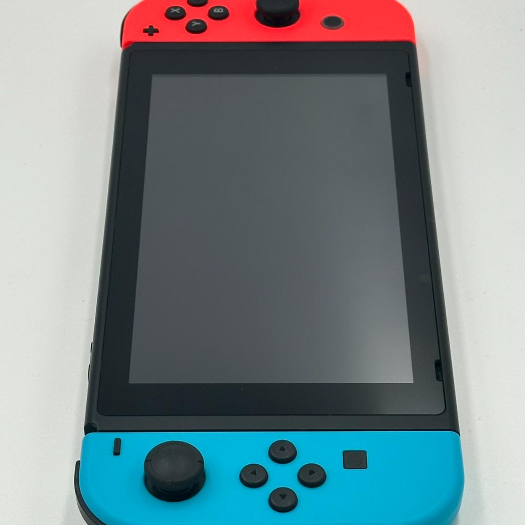 動作品 強化版 Nintendo Switch 本体 ネオンレッドブルー