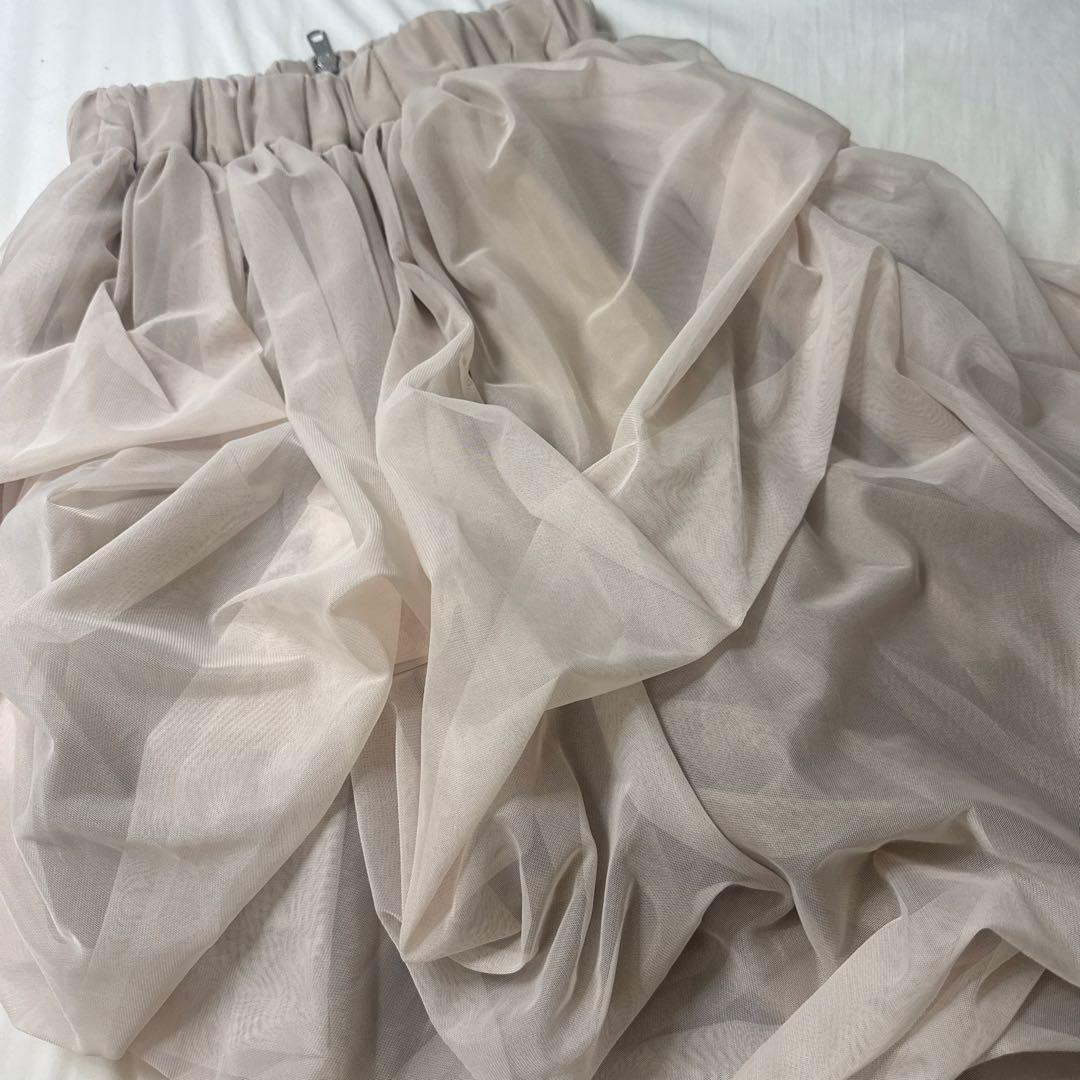 thetoe Iris Tulle Skirt beige M 完売品