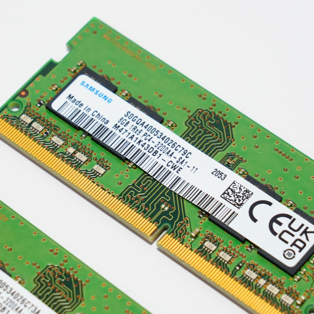 samsung 8GB DDR4 3200MHz PC4-25600 2個