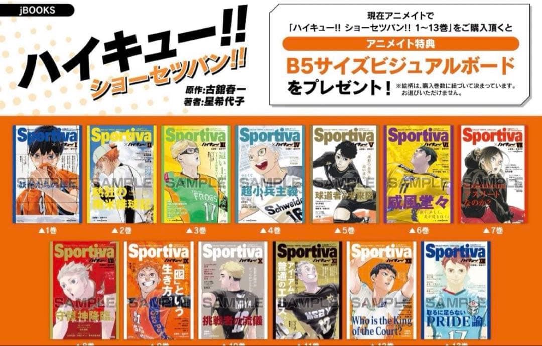 Sportiva×ハイキュー!!　ショーセツバン　1-13巻全巻セット　特典付き