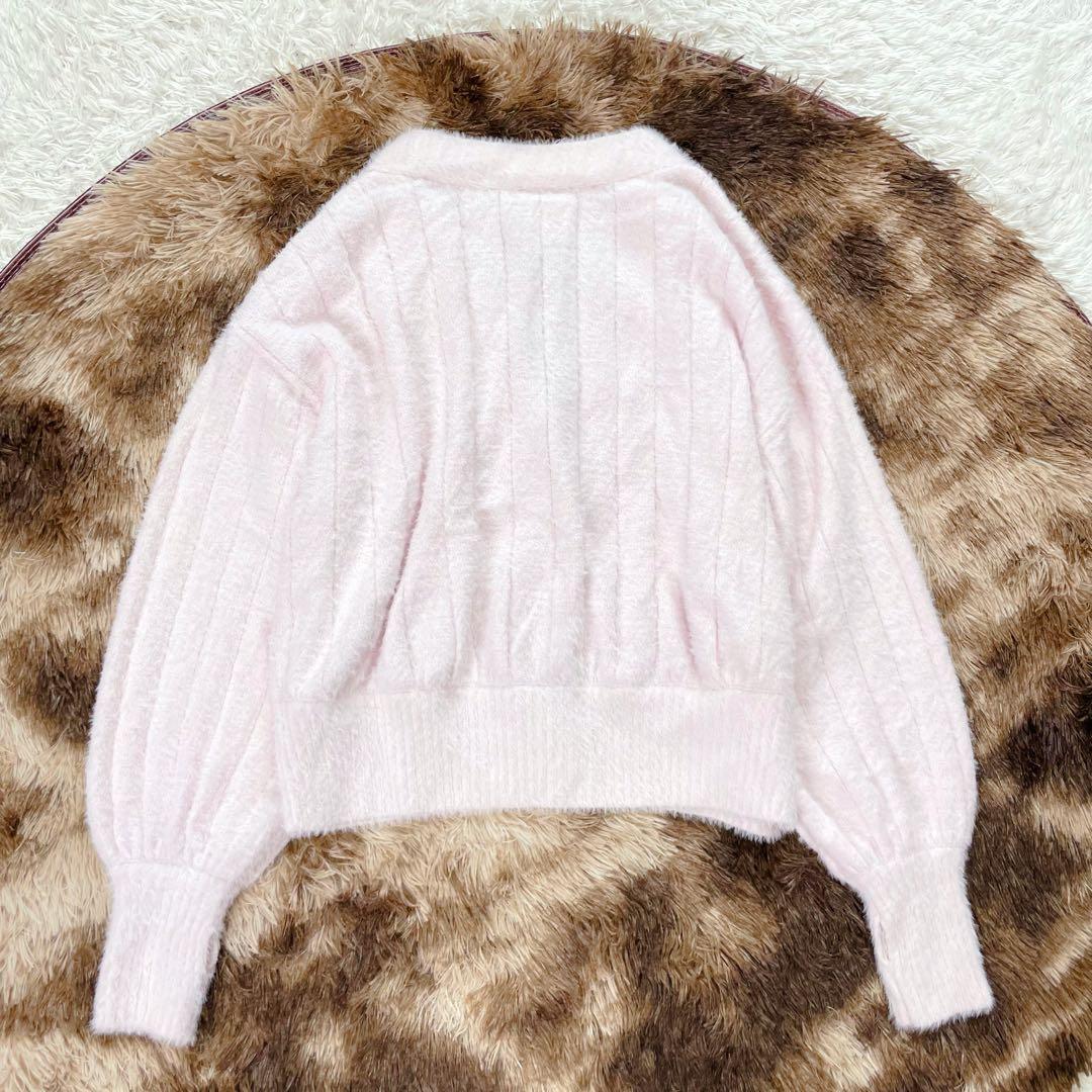 gelato pique PINK フェザーリブカーディガン ハート