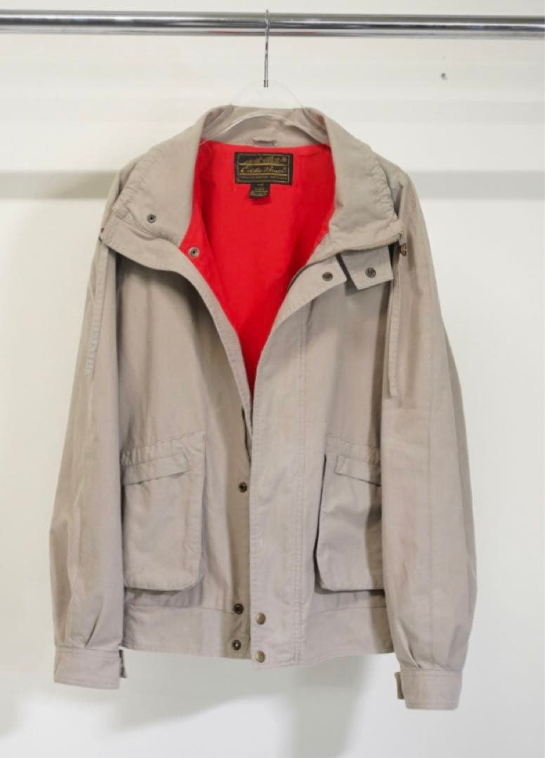 《Eddie Bauer》80s スタンドネックジャケット ベージュ L
