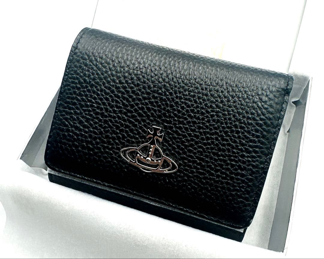 【新品✨人気】Vivienne Westwood 三つ折り財布/ブラック/黒