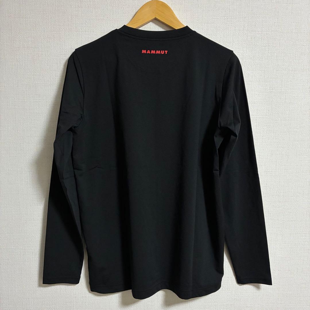 【新品】MAMMUT QD ロゴ プリント ロングスリーブ Tシャツ 速乾 黒