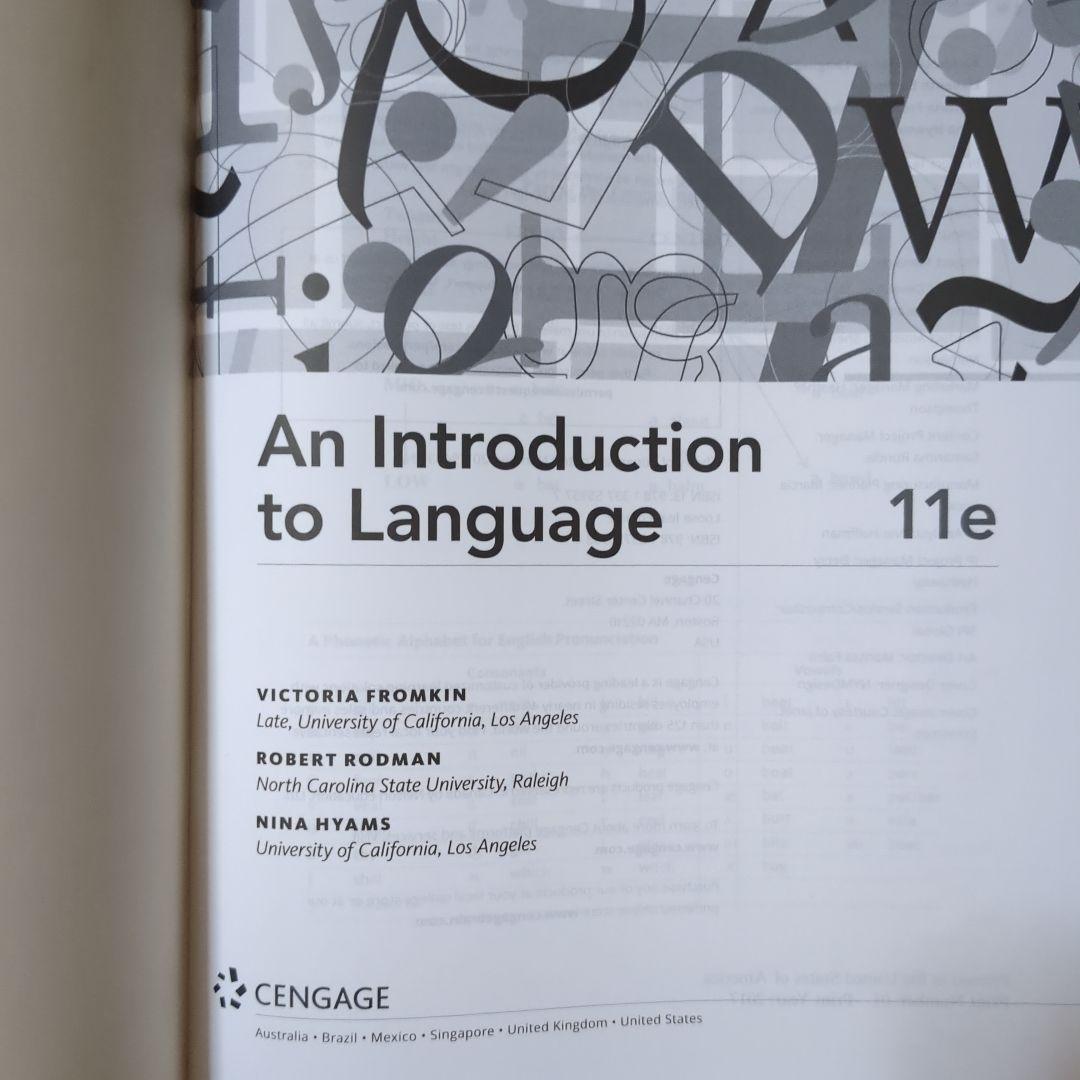 An Introduction to Language 第11版