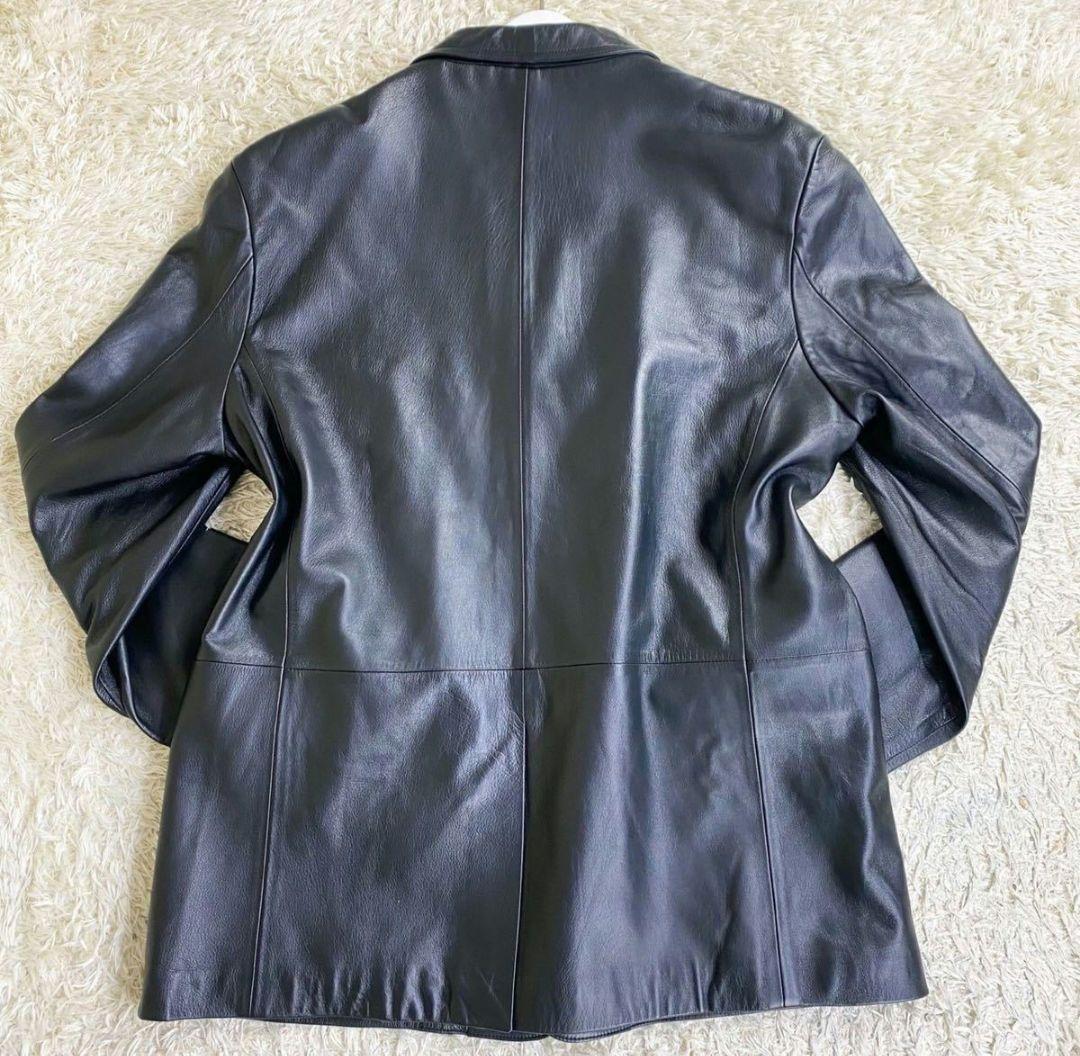 もっちゃんyes様BALMAIN バルマンテーラードジャケット羊革ブラック LL