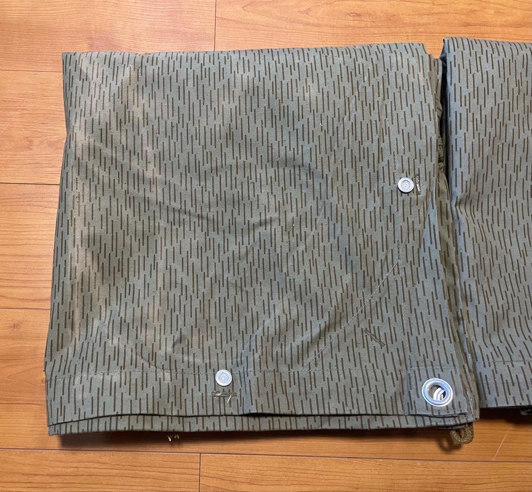 東ドイツ軍幕　パップテント　レインドロップカモポンチョ３枚＋オマケ