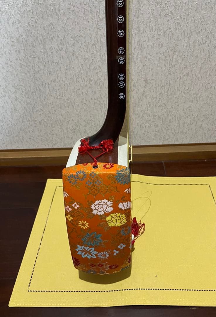 三味線本体【＋赤いケース、その他付属品多数あり】
