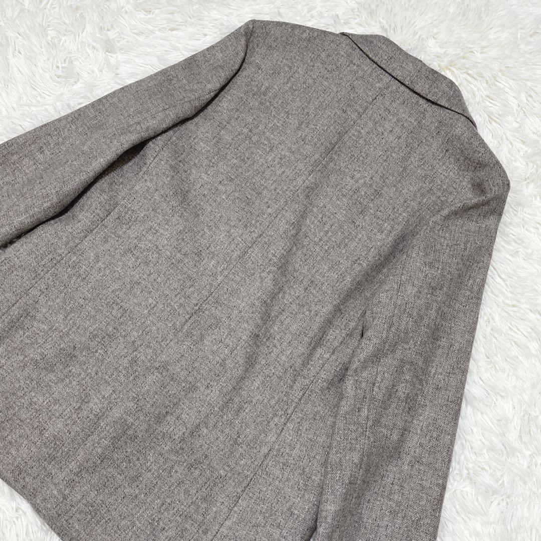 美品☆グリーンレーベルリラクシング メランジツイルダブルジャケット　38