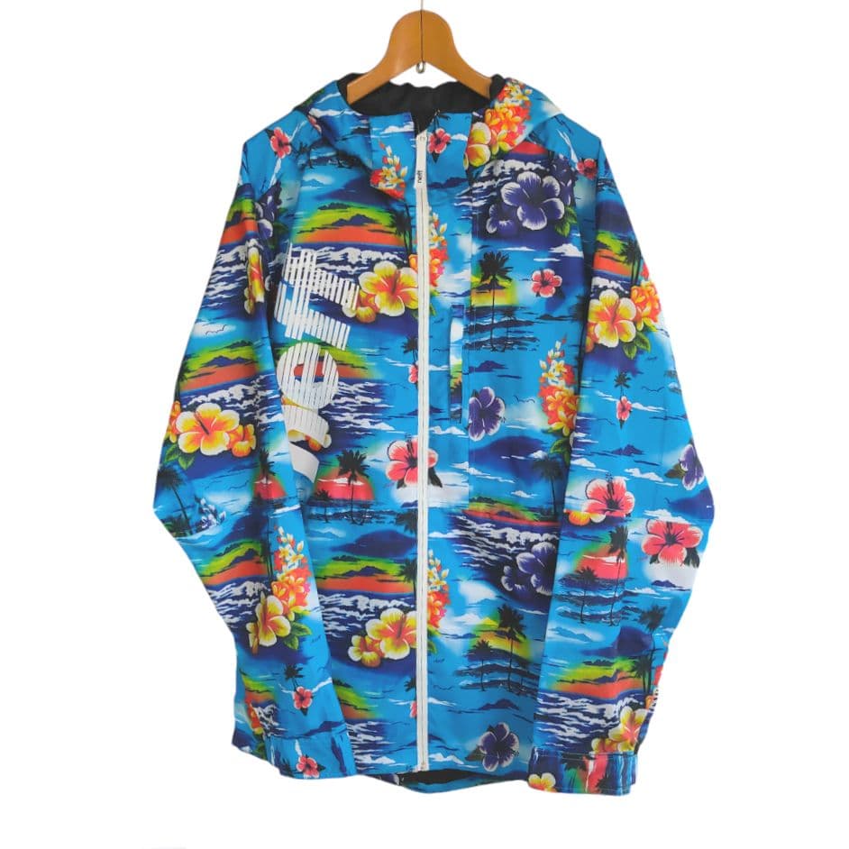 s*&様 neff アロハシャツ柄スノーボードウェア 上下セット ジャケットとハ