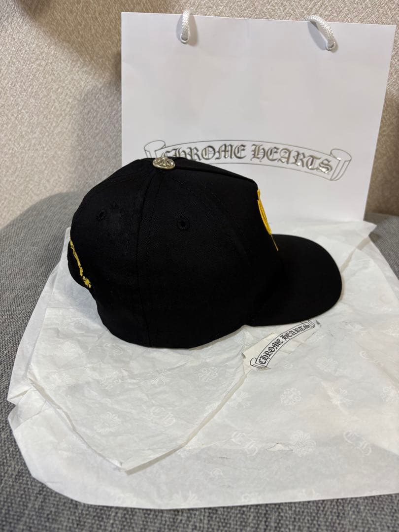 ★大人気★クロムハーツキャップ　確実正規品　ブラック　イエロー　付属品あり