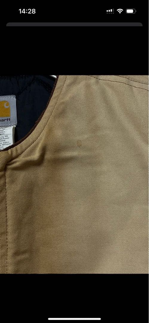 早いもの勝ち　即購入歓迎いたします。Carhartt ベージュ ジッパーベスト