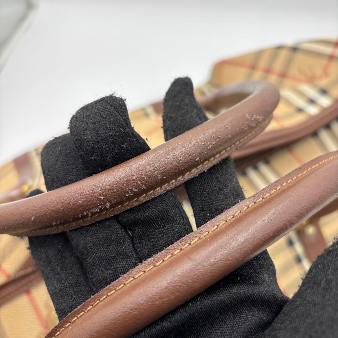 バーバリー ノバチェック 2way レザーボストンバッグ ショルダーバッグ