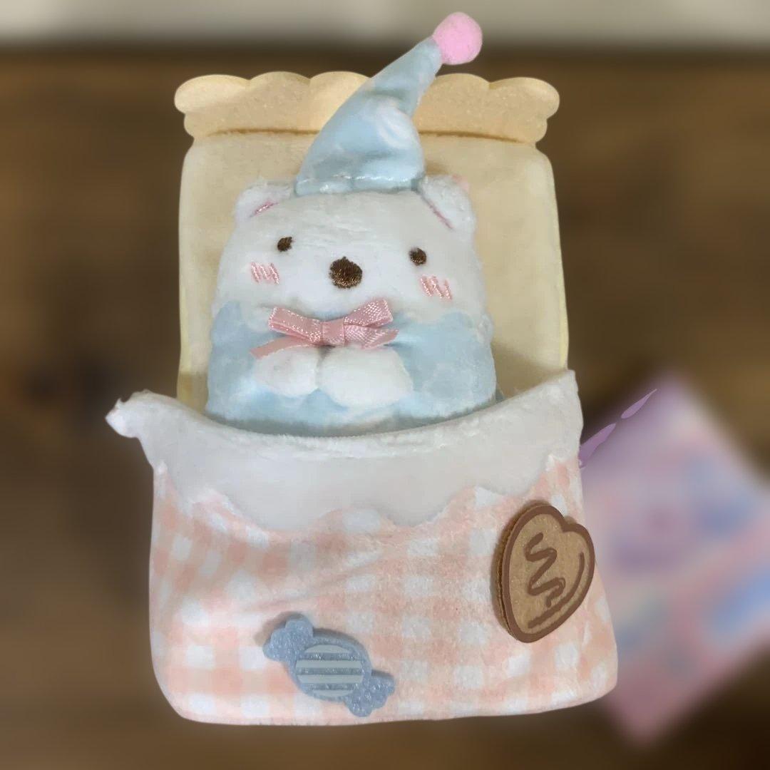 すみっコぐらし　てのりぬいぐるみ しろくま　ケーキベッド