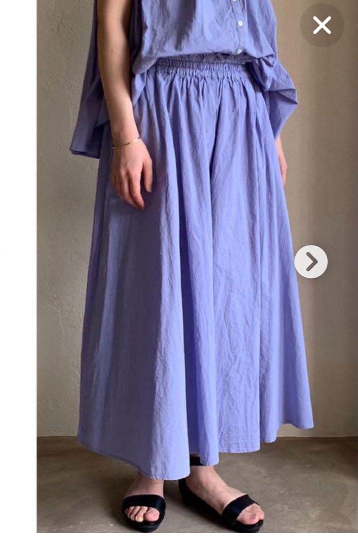 ネストローブ　コットンリネン近江晒しキュロットパンツ