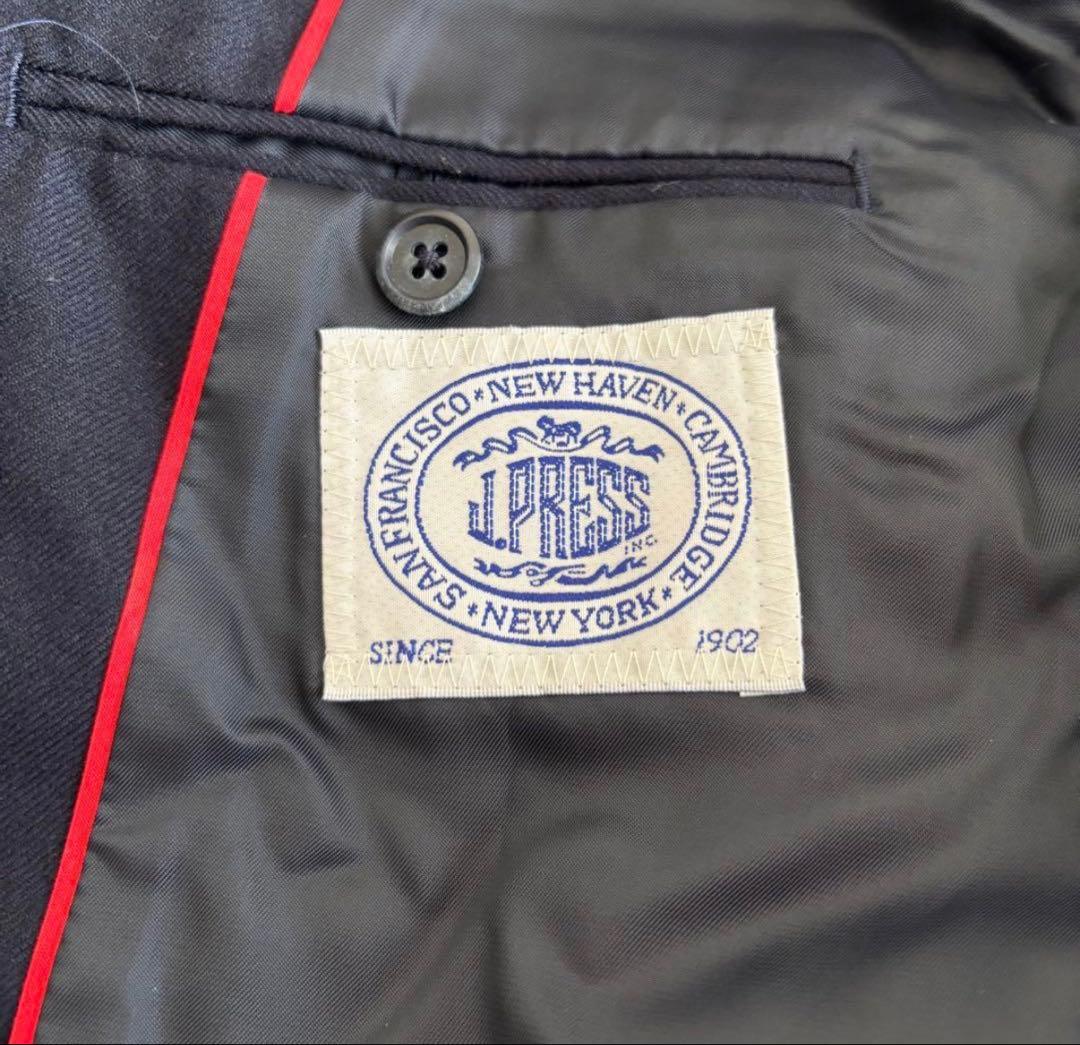 【美品】J.PRESS ジェイプレス 金ボタン テーラードジャケット XL
