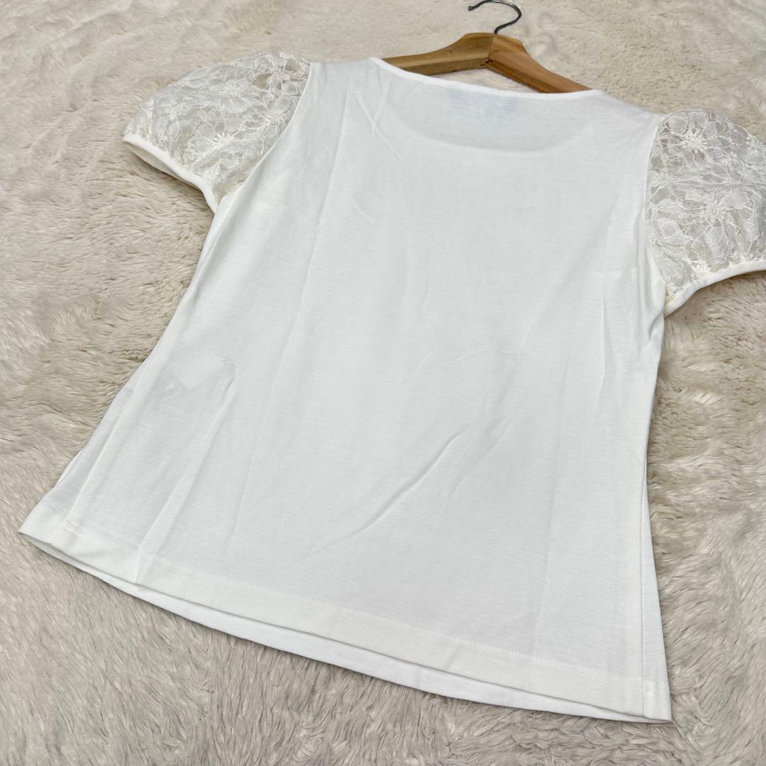 ✨美品✨エムズグレイシー 袖コンシャス レーススリーブカットソー 38 M