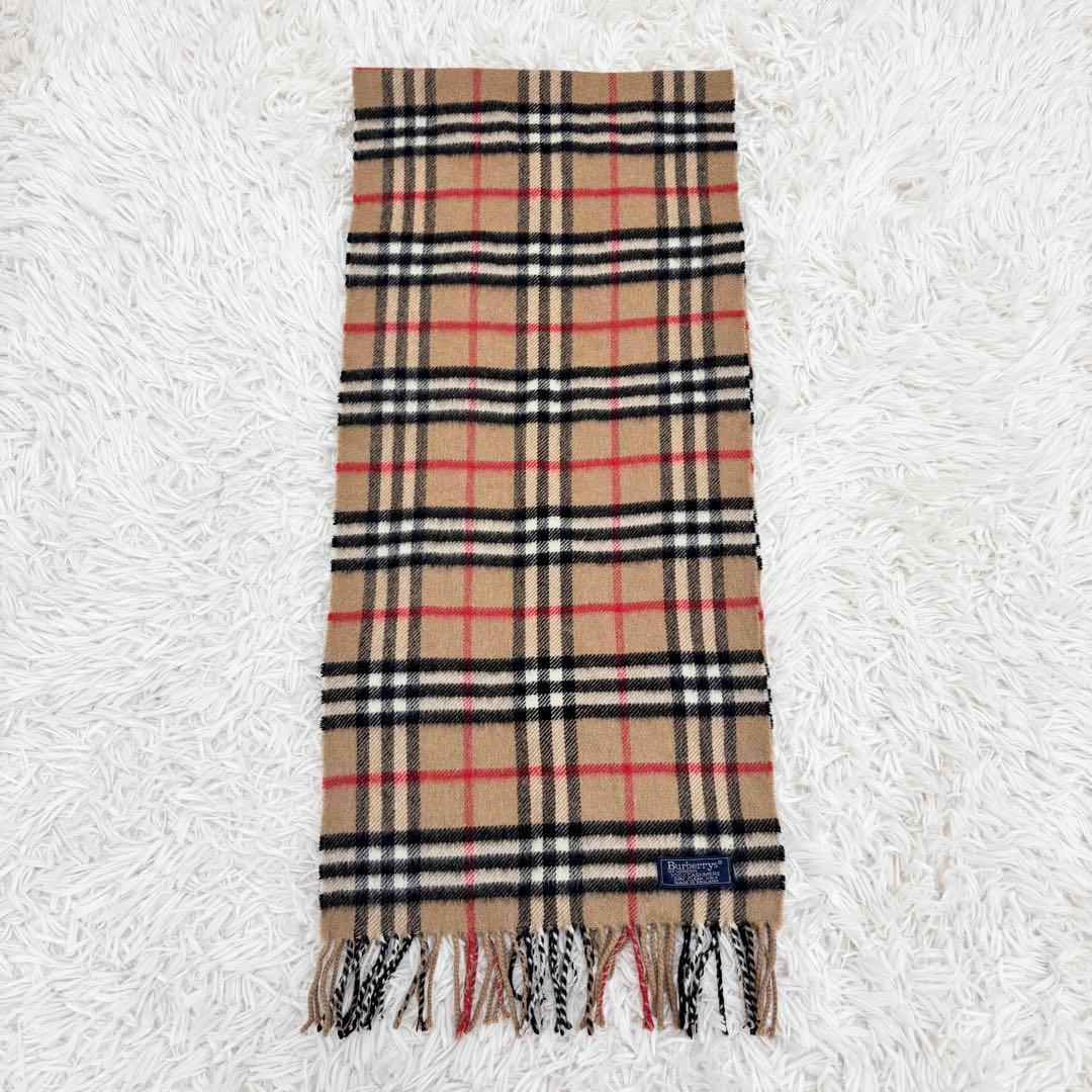 Burberry's カシミヤ100 マフラー ノバチェック ベージュ