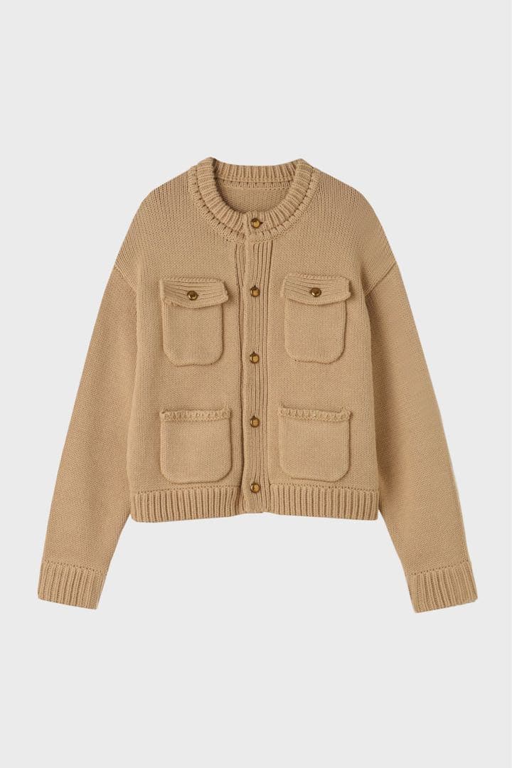 THE TOÉ❤︎Residenz Knit Cardigan ベージュ　Sサイズ
