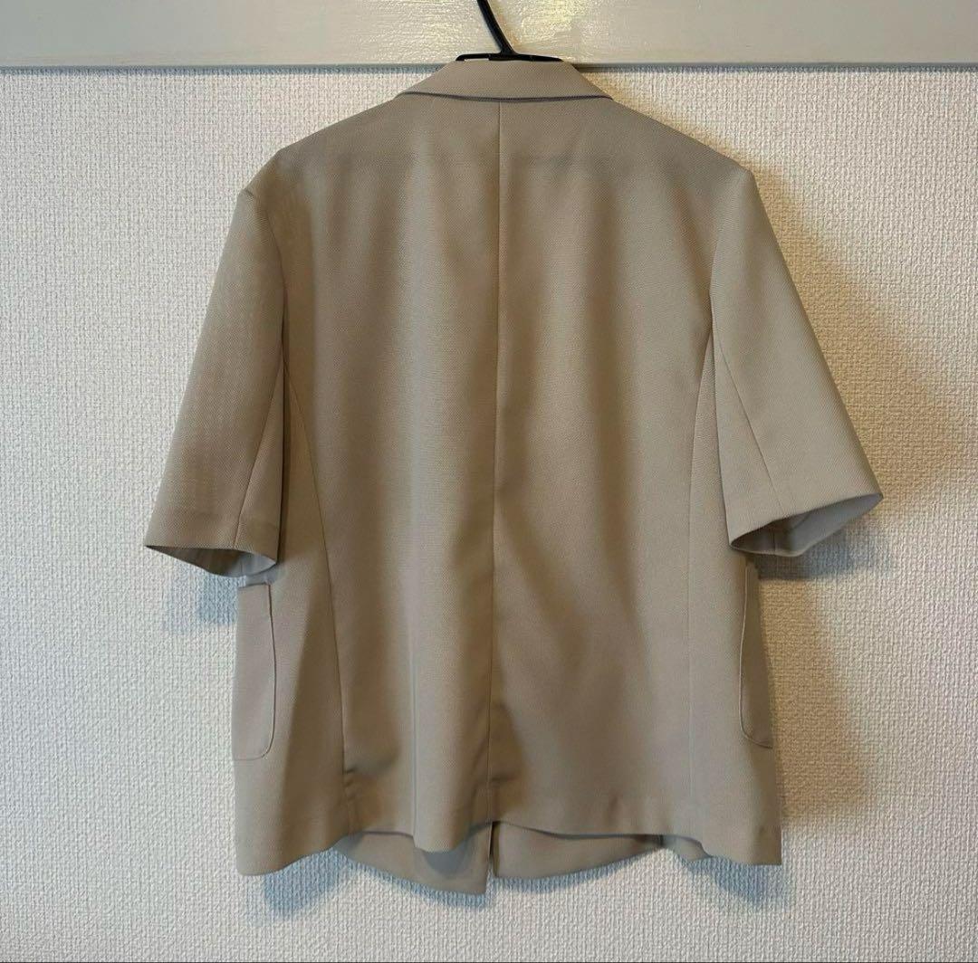 コラージュ ハーフスリーブメッシュジャケット ベージュ