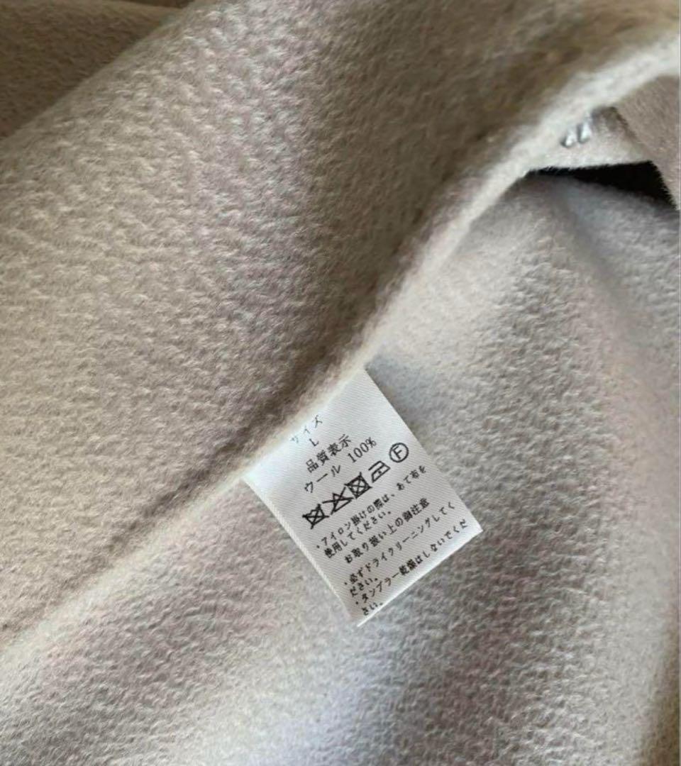 新品＊上品カシミヤタッチロングコートLライトグレー¥32000natural
