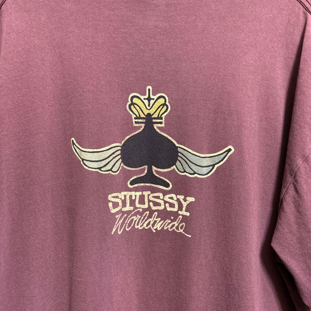 old stussy 80s 黒タグ 初期 usa製 スペード size L