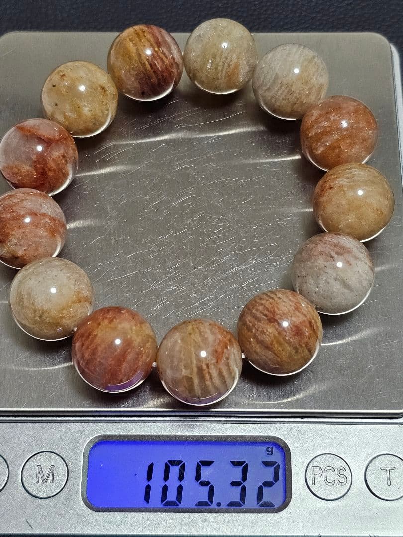 大玉18.1㎜　千層ガーデンクォーツブレスレット