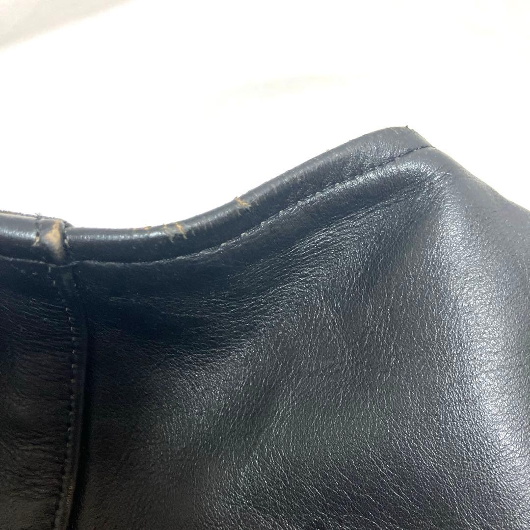 VANSON バンソン レザーベスト BLACK ボタン　黒 ヴィンテージ