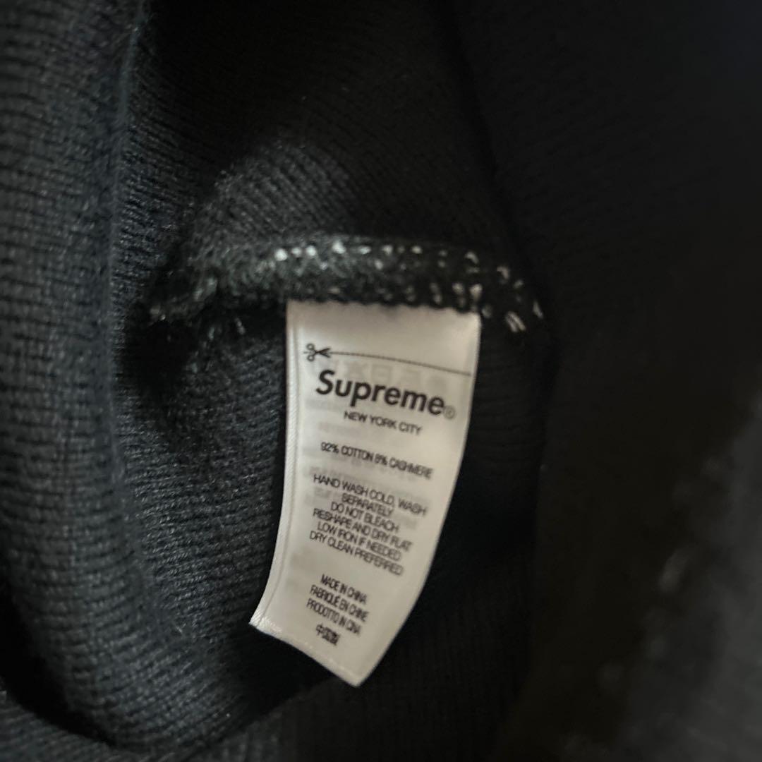 【美品】Supreme 18FW ビッグロゴ ビーニー ブラック