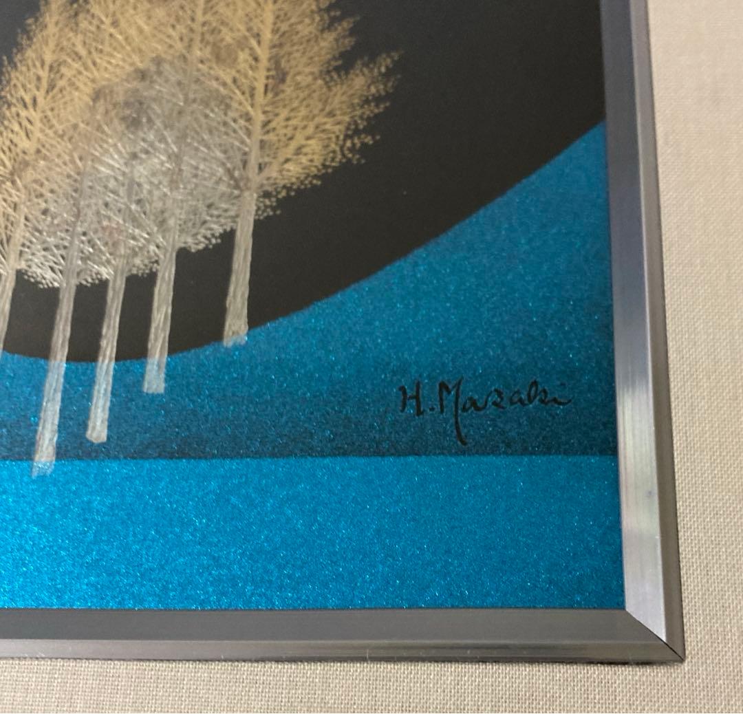 蒔絵師 吠木正樹/「静樹/立木」/輪島塗/漆絵/漆額/沈金/漆芸額/額装品