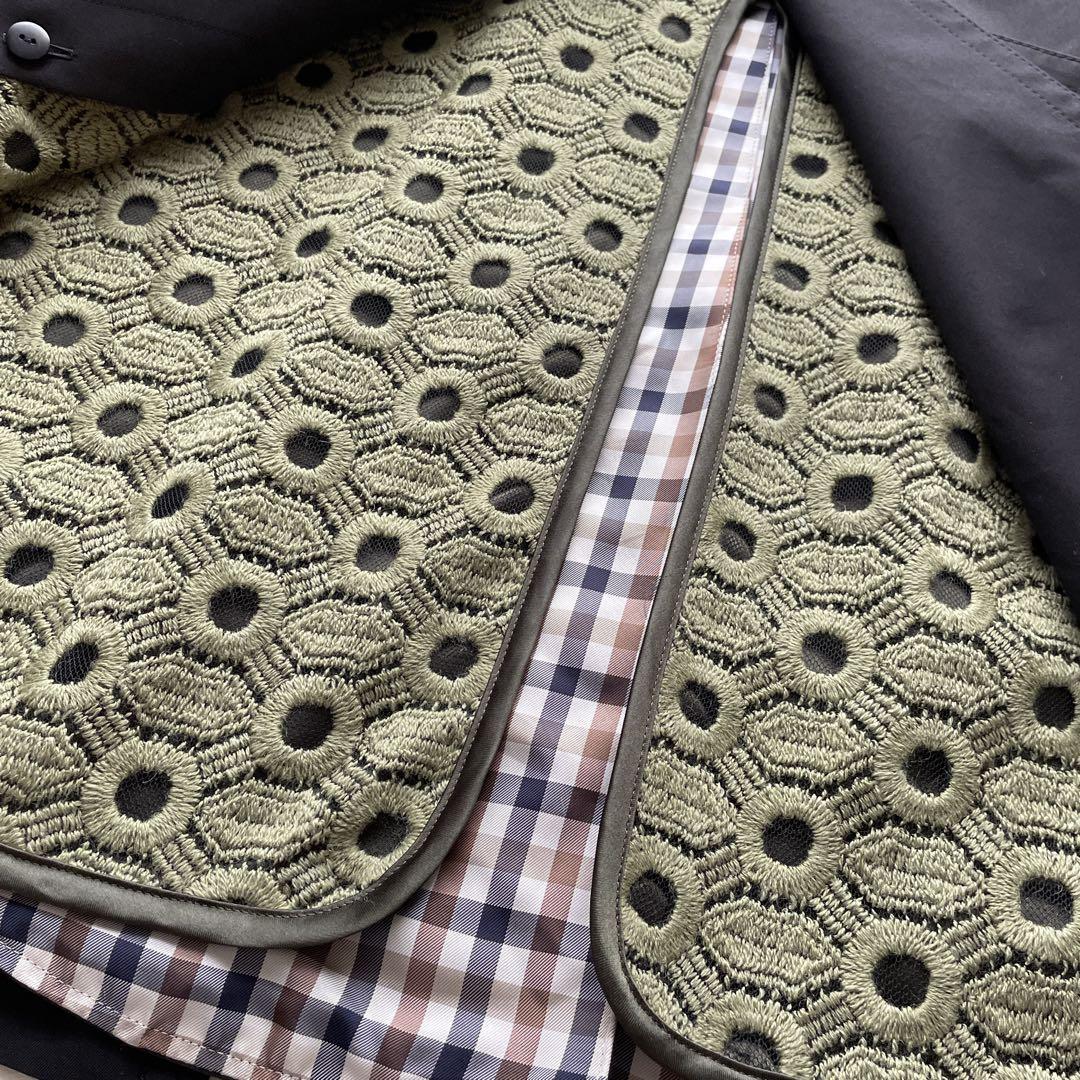 極美品 アクアスキュータム 刺繍レースライナー トレンチ ベルト 付き M 希少