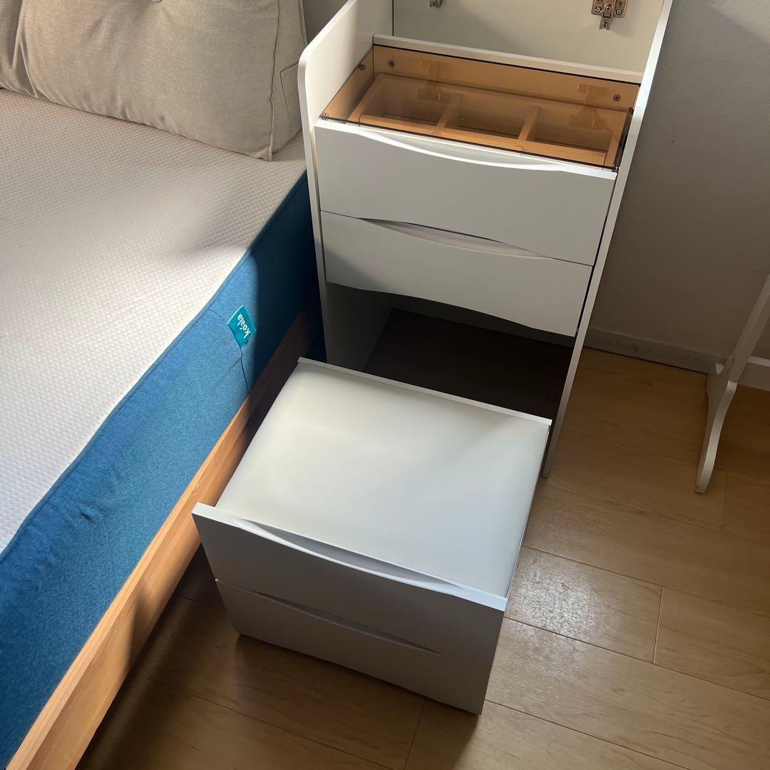【美品】 ホワイト 3段引き出し ドレッサー　4月7日まで