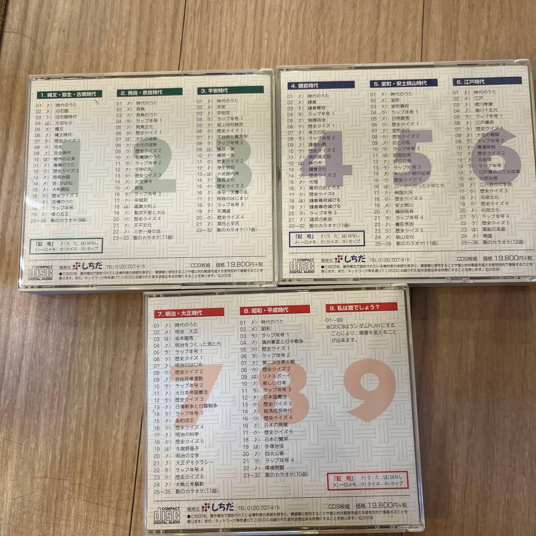 しちだ教育　れきし探訪 CDセット 1-9 小学生　歴史