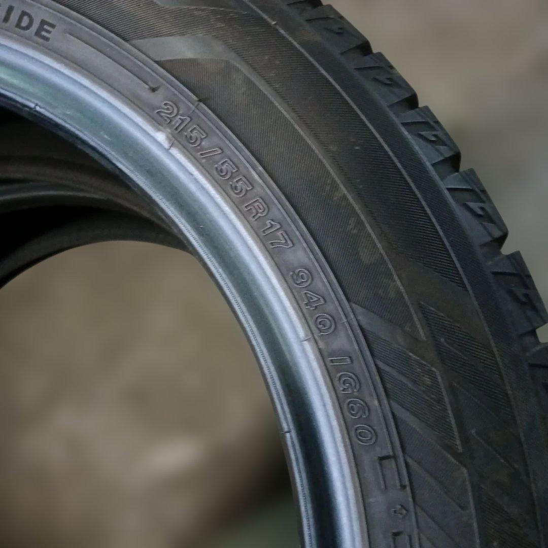A 215/55R17 ヨコハマiG60 送料無料 まだまだ履けます! 2本